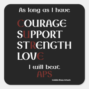 I Will Beat...APS Square Sticker