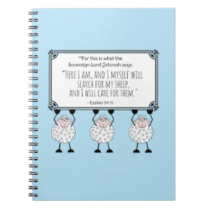 "I Will Care for My Sheep" Notebook