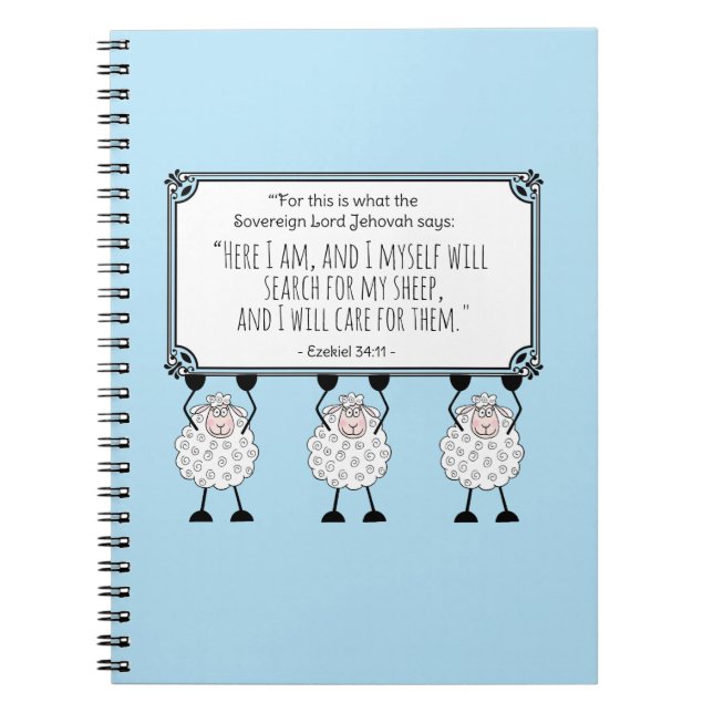 "I Will Care for My Sheep"  Notebook (Front)