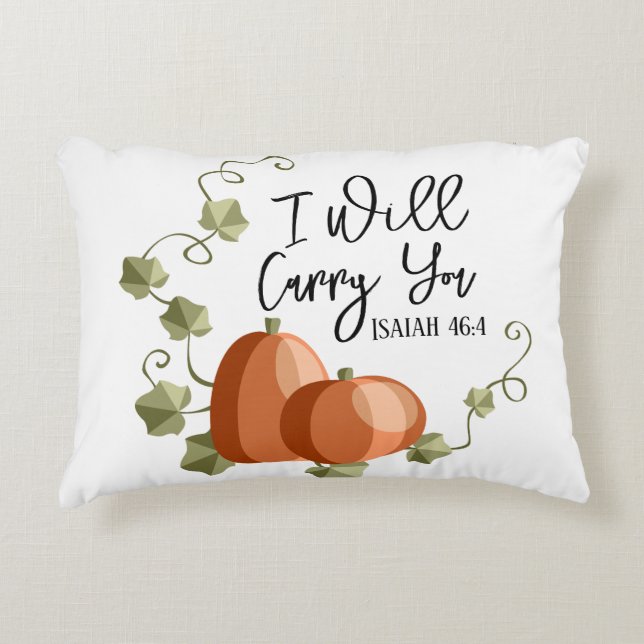 I Will Carry You Mug Decorative Cushion (Front)