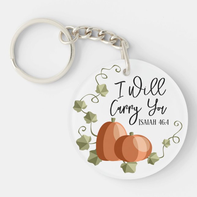 I Will Carry You Mug Key Ring (Front)