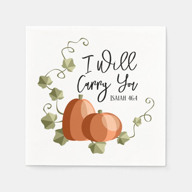 I Will Carry You Mug Napkin (Front)