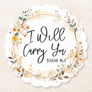 I Will Carry You  Paper Coaster