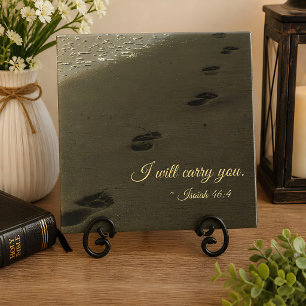 I Will Carry You Sand Footprints Tile