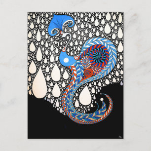 I Will Catch All Your Tears Umbrella Peacock Postcard