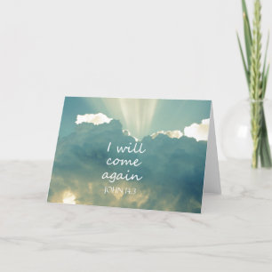 I Will Come Again Bible Verse Holiday Card