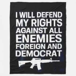 I WILL DEFEND MY RIGHTS FLEECE BLANKET