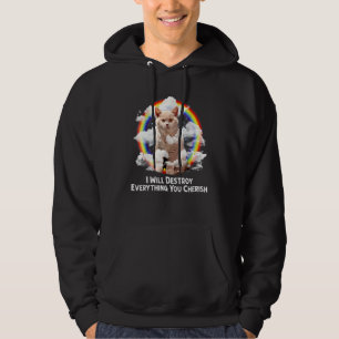 I Will Destroy Everything You Cherish Cat Rainbow  Hoodie