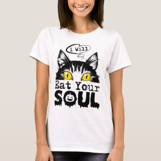 I Will Eat Your Soul Halloween Horror Design T-Shirt