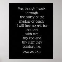 I will fear no evil - Psalms 23:4