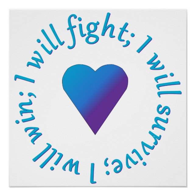 I WIll Fight Suicide Awareness Poster (Front)
