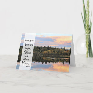 I Will Give Thanks to You Lord - Blank Card