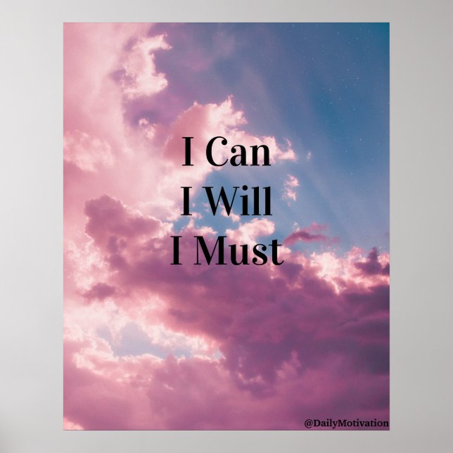 I Will I Can I Must  Poster (Front)