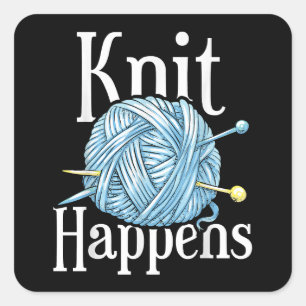 I Will Knit on a Boat, with a goat... everywhere  Square Sticker