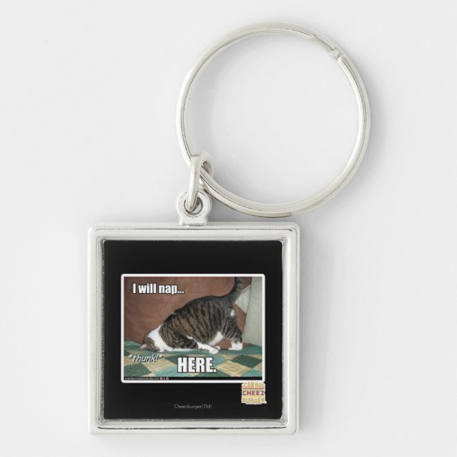 I will nap here key ring (Front)