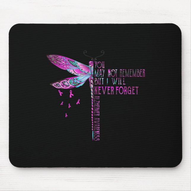 I Will Never Forget Heimerheimer Awareness Men Wom Mouse Mat (Front)