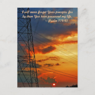 I will never forget your precepts, for by them you postcard