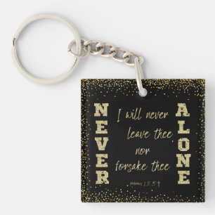 I Will Never Leave Thee, Nor Forsake KJV Scripture Key Ring