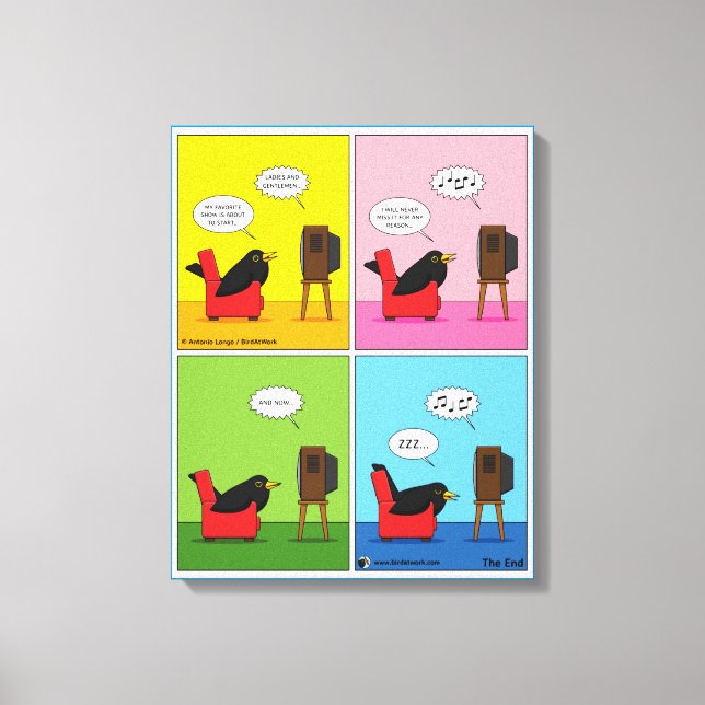 I Will Never Sleep Comic Canvas Print (Front)
