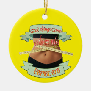 I will persevere ceramic tree decoration