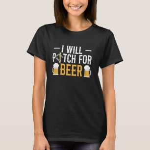 I Will Pitch For Beer Horseshoe Pitching T-Shirt