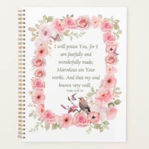 I will Praise You Christian Floral Themed Planner 