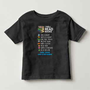 I will read books on a boat and everywhere reading toddler T-Shirt