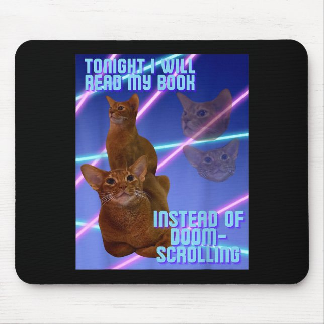 I will read my book instead of doomscrolling  mouse mat (Front)