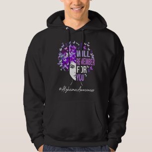 I Will Remember For You Alzheimer Awareness Womens Hoodie