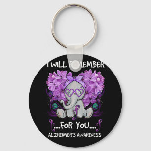 I Will Remember For You Alzheimer's Awareness Key Ring