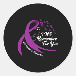 I Will Remember For You Butterfly Heimerheimer's A Classic Round Sticker