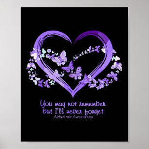 I Will Remember For You Butterfly Heimers Awarenes Poster