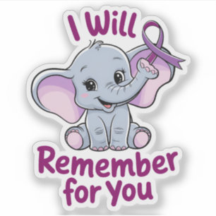 I Will Remember For You Cute Elephant Alzheimer's