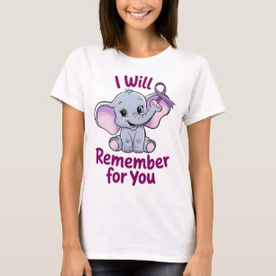 I Will Remember For You Cute Elephant Alzheimer's T-Shirt