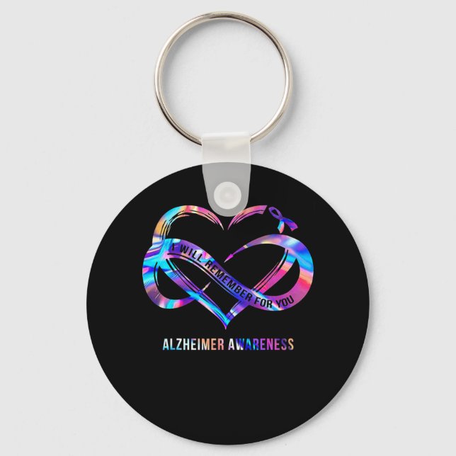 I Will Remember For You Heimerheimer Awareness  Key Ring (Front)