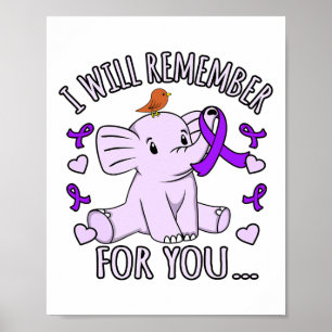 I Will Remember For You Heimerheimer's Awareness P Poster