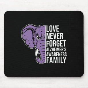 I Will Remember For You Purple Ribbon Heimerheimer Mouse Mat