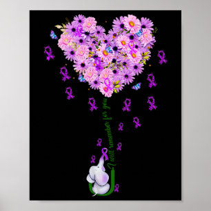 I Will Remember For You Purple Ribbon Heimerheimer Poster