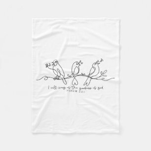 I Will Sing Of The Goodness Of God Psalm 89_1 Bird Fleece Blanket