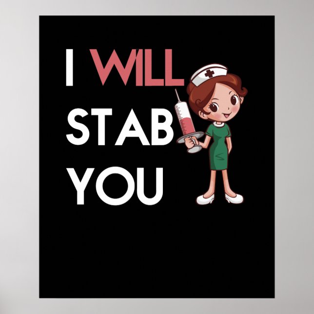 I Will Stab you Poster (Front)