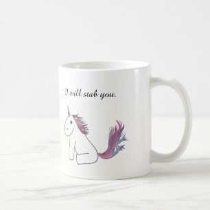 I Will Stab You Unicorn Mug