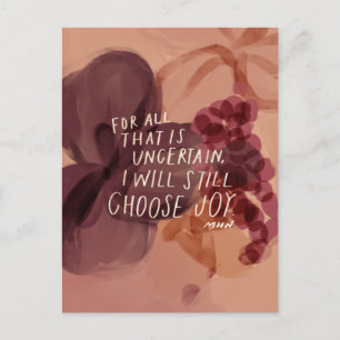 I will still choose joy - inspirational gift postcard