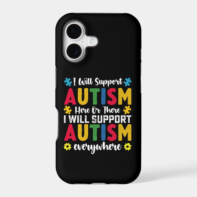 I Will Support Autism Here Or There Autistic (Back)