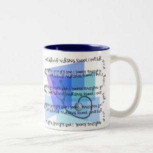 I Will Survive Nursing School Two-Tone Coffee Mug