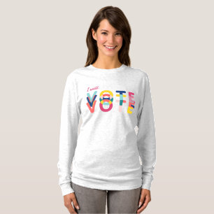 I Will Vote Election Vibrant Rainbow Modern T-Shirt