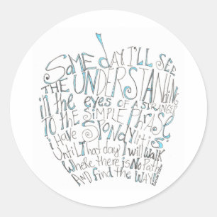 I Will Walk Where There Is No Path Classic Round Sticker