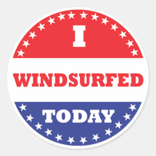 I Windsurfed Today Classic Round Sticker