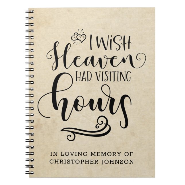 I Wish Heaven Had... Grief Keepsake Journal (Front)