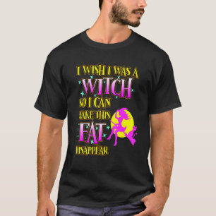 I Wish I Was A Witch Halloween Pumpkin Horror Ghos T-Shirt