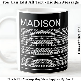 I Wish I Was Crafting & Name Hidden Message 090W Coffee Mug